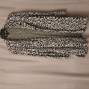 Black and White Leopard Print Blazer